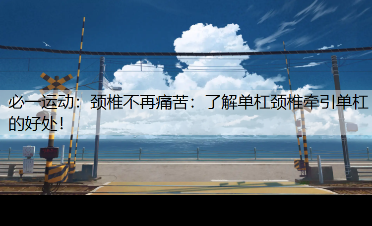 颈椎不再痛苦：了解单杠颈椎牵引单杠的好处！